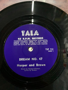 Harper & Brown -Dream No 47 - 1972 - 7" 45rpm  New Zealand Vinyl