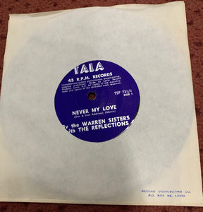 The Warren Sisters with the Reflections-Never My Love 7" 1968 New Zealand Vinyl