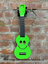 Load image into Gallery viewer, Mahalo Art Series Smiley Face Green Soprano Uke