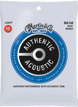 Load image into Gallery viewer, Martin MA140 Light SP Bronze guitar string set 12-54