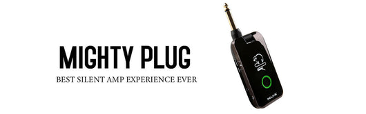 Nux MIGHTYPLUG Remote Modelling Amplug-silent-play gear for both guitarists and bassists.