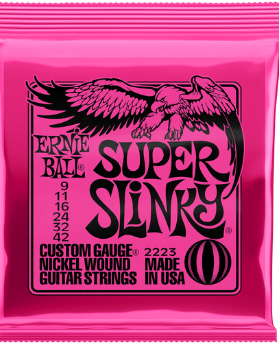 ERNIE BALL- SUPER SLINKY- Nickel wound- Electric guitar string set 9-42